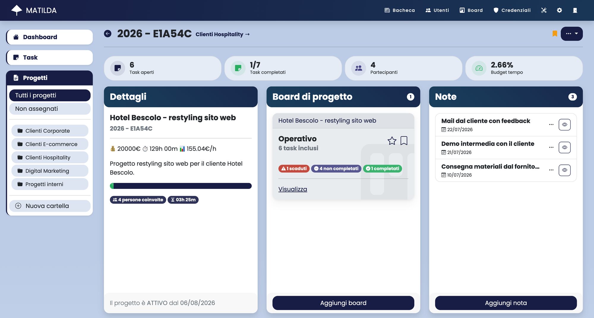 Pagina di progetto